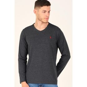 Dewberry T8587 Koyu Gri Erkek Uzun Kol T-Shirt