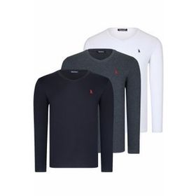 Dewberry T8587 V Yaka Antrasit Erkek Sweatshirt