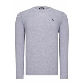 Dewberry T8588 Açık Gri Erkek Uzun Kol T-Shirt