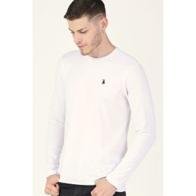 Dewberry T8588 Bisiklet Yaka Beyaz Erkek Sweatshirt