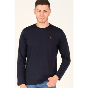 Dewberry T8588 Gece Mavisi Erkek Uzun Kol T-Shirt