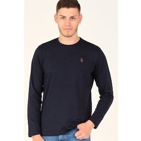 Dewberry T8588 Gece Mavisi Erkek Uzun Kol T-Shirt