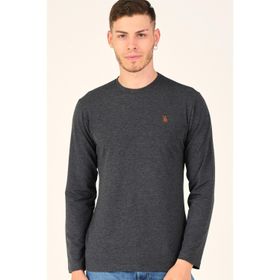 Dewberry T8588 Gri Antrasit Erkek Uzun Kol T-Shirt