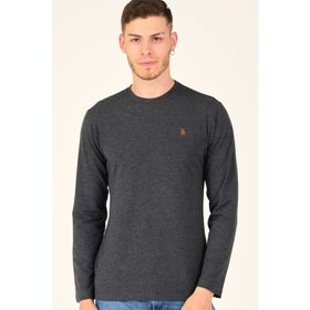 Dewberry T8588 Gri Antrasit Erkek Uzun Kol T-Shirt