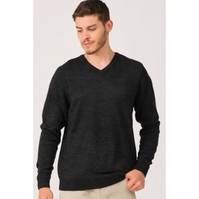 Dewberry V0036 Antrasit Erkek V-neck Kazak