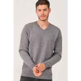 Dewberry V0036 Gri Erkek V-neck Kazak
