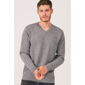 Dewberry V0036 Gri Erkek V-neck Kazak