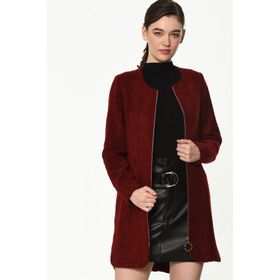 Dewberry Z6603 Bordo Kadın Kaban