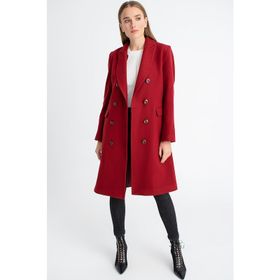 Dewberry Z6620 Bordo Kadın Palto