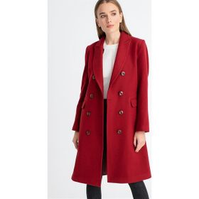 Dewberry Z6620 Bordo Kadın Palto