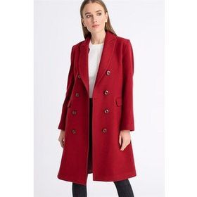 Dewberry Z6620 Bordo Kadın Palto