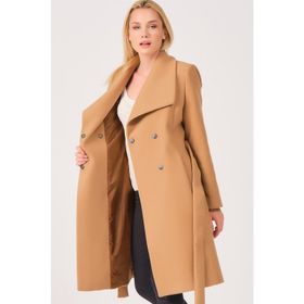 Dewberry Z6639 Açık Camel Kadın Palto