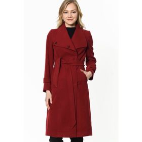 Dewberry Z6645 Bordo Kadın Palto