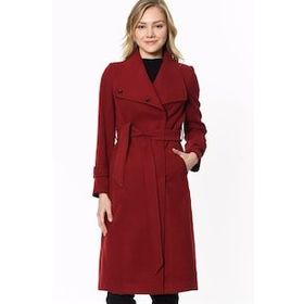 Dewberry Z6645 Bordo Kadın Palto