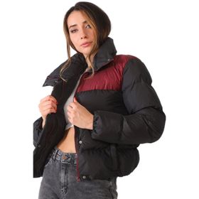 Dewberry Z6649 Siyah Bordo Kadın Mont