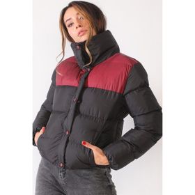 Dewberry Z6649 Siyah Bordo Kadın Mont
