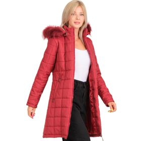 Dewberry Z6653 Açık Bordo Bayan Kaban
