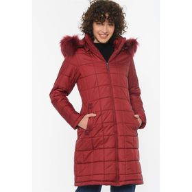 Dewberry Z6653 Bordo Kadın Kaban