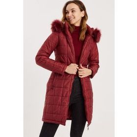 Dewberry Z6653 Bordo Kadın Kaban