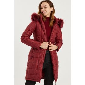 Dewberry Z6653 Bordo Kadın Kaban