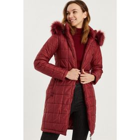 Dewberry Z6653 Bordo Kadın Kaban