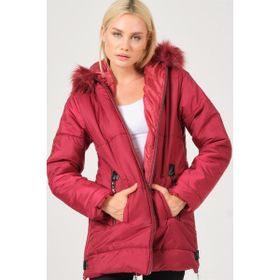 Dewberry Z6668 Açık Bordo Kadın Kaban