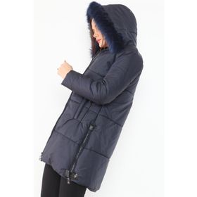 Dewberry Z6668 Lacivert Kadın Kaban