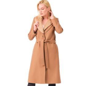 Dewberry Z6671 Açık Camel Kadın Palto