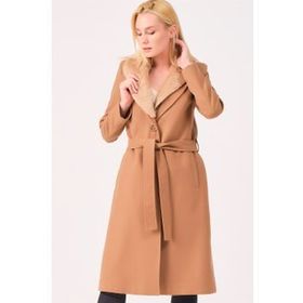 Dewberry Z6671 Açık Camel Kadın Palto
