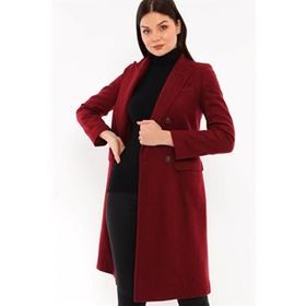 Dewberry Z6672 Bordo Kadın Palto