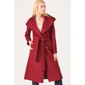 Dewberry Z6679 Bordo Kadın Palto