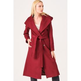 Dewberry Z6679 Bordo Kadın Palto