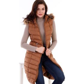 Dewberry Z6684 Camel Kadın Yelek