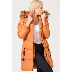 Dewberry Z6705 Açık Camel Kadın Mont