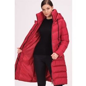 Dewberry Z6719 Bordo Kadın Kaban