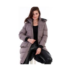Dewberry Z6736 Gri Kadın Mont