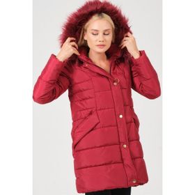 Dewberry Z6745 Bordo Kadın Kaban