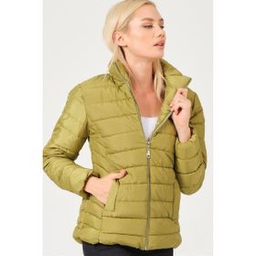 Dewberry Z6746 Fıstık Yeşili Kadın Mont