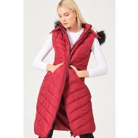 Dewberry Z6752 Bordo Kadın Yelek