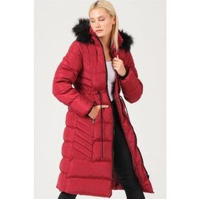 Dewberry Z6758 Bordo Kadın Kaban