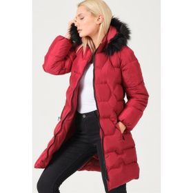 Dewberry Z6760 Bordo Kadın Kaban