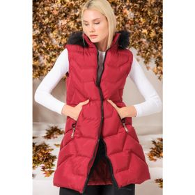 Dewberry Z6761 Bordo Kadın Yelek