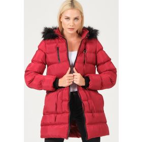 Dewberry Z6763 Bordo Kadın Kaban