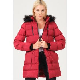 Dewberry Z6763 Bordo Kadın Kaban