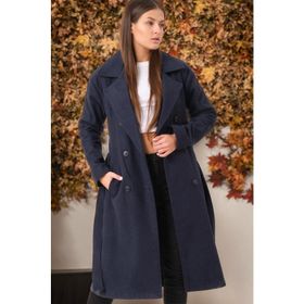 Dewberry Z6765 Lacivert Kadın Palto