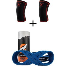 Dex Supports 8 Loop Lifting Straps Mavi Standart 2'li Fitness Ortopedik Dizlik