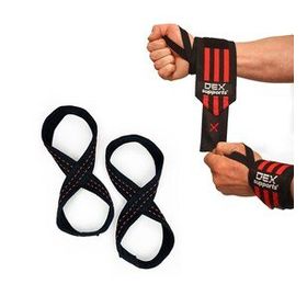Dex Supports 8 Loop Lifting Straps ve Wrist Wraps 2'li Fitness Aksesuarları