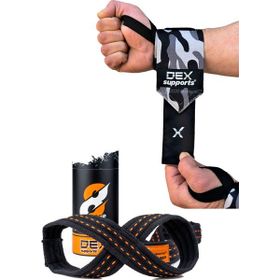 Dex Supports 8 Loop Lifting Straps ve Wrist Wraps 2'li Fitness Aksesuarları