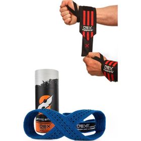 Dex Supports 8 Loop Lifting Straps ve Wrist Wraps 2'li Fitness Aksesuarları