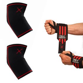 Dex Supports Elbow Sleeve Wrist Wraps 2'li Fitness Aksesuarları